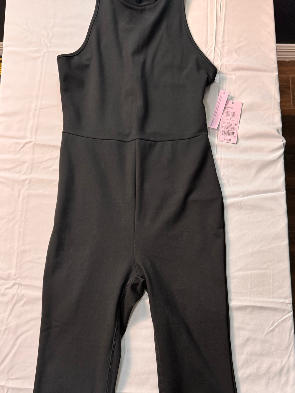 A New Day Black Sleeveless Cropped Jumpsuit Straight Leg Casual Minimalist